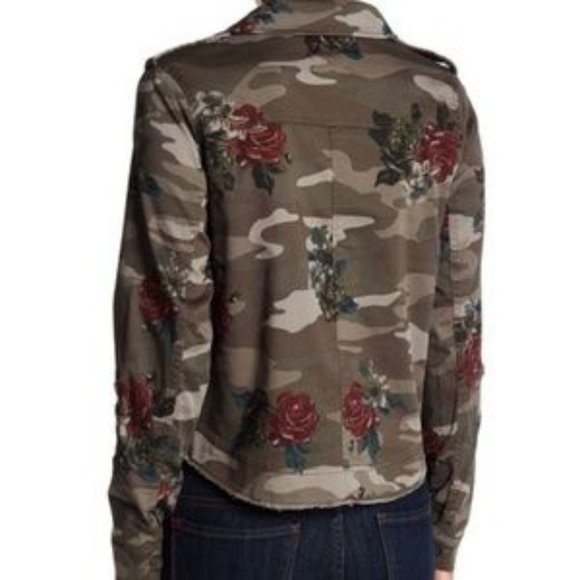 Jolt Floral Camo Raw Edge Twill Jacket - Picture 3 of 13